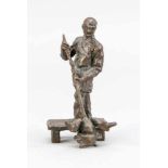 Anonymer Bildhauer um 1960, Glasbläser, braun patinierte Bronze, unsign., H. 10,5 cmAnonymous
