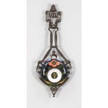 Jugendstil-Barometer, Anf. 20. Jh., Metall, durchbrochener Korpus mit zeittypischer,floraler