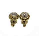 Diamant-Ohrstecker GG/WG 585/000 mit 2 Diamanten, zus. 0,04 ct W/SI, D. 8,5 mm, 2,5 gDiamond Studs