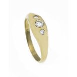 Brillant-Ring GG 585/000 mit 3 Brillanten, zus. 0,28 ct TW/VS-SI, RG 54, 3,5 gBrillant ring GG 585/