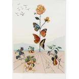 Salvador Dali (1904-1989), "Flordali II: La Rose Papillon", große Farblithographie aufBütten,