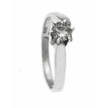 Brillant-Ring WG 585/000 mit einem Brillanten 0,45 ct W/PI, RG 56, 2,5 gBrilliant ring WG 585/000