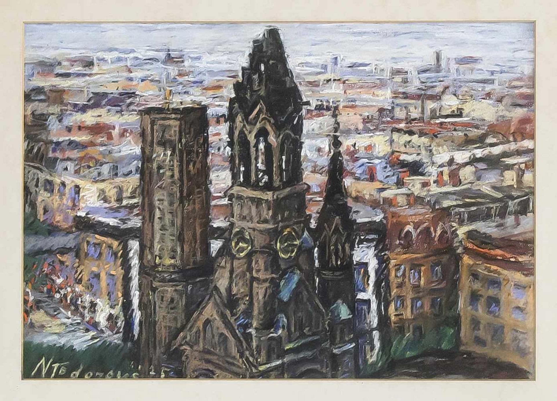N. Todorovic, wohl serbischer Künstler, Folge von 5 Zeichnungen mit Ansichten von Berlin,darunter " - Bild 4 aus 5