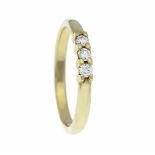 Brillant-Ring GG 585/000 mit 3 Brillanten, zus. 0,14 ct l.get.W-W/SI-PI, RG 52, 2,3 gBrillant ring