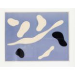 Hans Arp (1886-1966), Komposition in blau-grau und schwarz, Lithographie, 1950,horizontaler