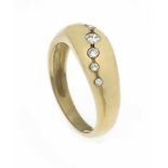 Brillant-Ring GG 585/000 mit 5 Brillanten, zus. 0,15 ct TW/VS-SI, RG 52, 3,9 gBrillant ring GG 585/