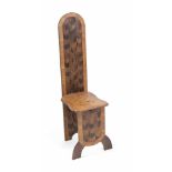 Hochlehniger Stuhl, 20. Jh., Mehrschichtholz mit Nussbaum furniert, 119 x 32 x 39 cm- - -22.69 %