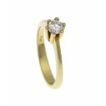 Brillant-Ring GG 750/000 mit einem Brillanten 0,36 ct TW/VS, RG 51, 3,7 gBrilliant ring GG 750/000