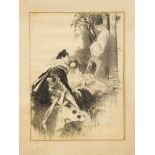 Paul Balluriau (1860-1917), frz. Plakatkünstler des Art Nouveau, figürliche Koposition mitzwei