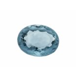 Edelblautopas 33,6 ct, oval fac., 24,2 x 19,5 mm,Noble Blue Topaz 33.6 ct, oval fac., 24.2 x 19.5