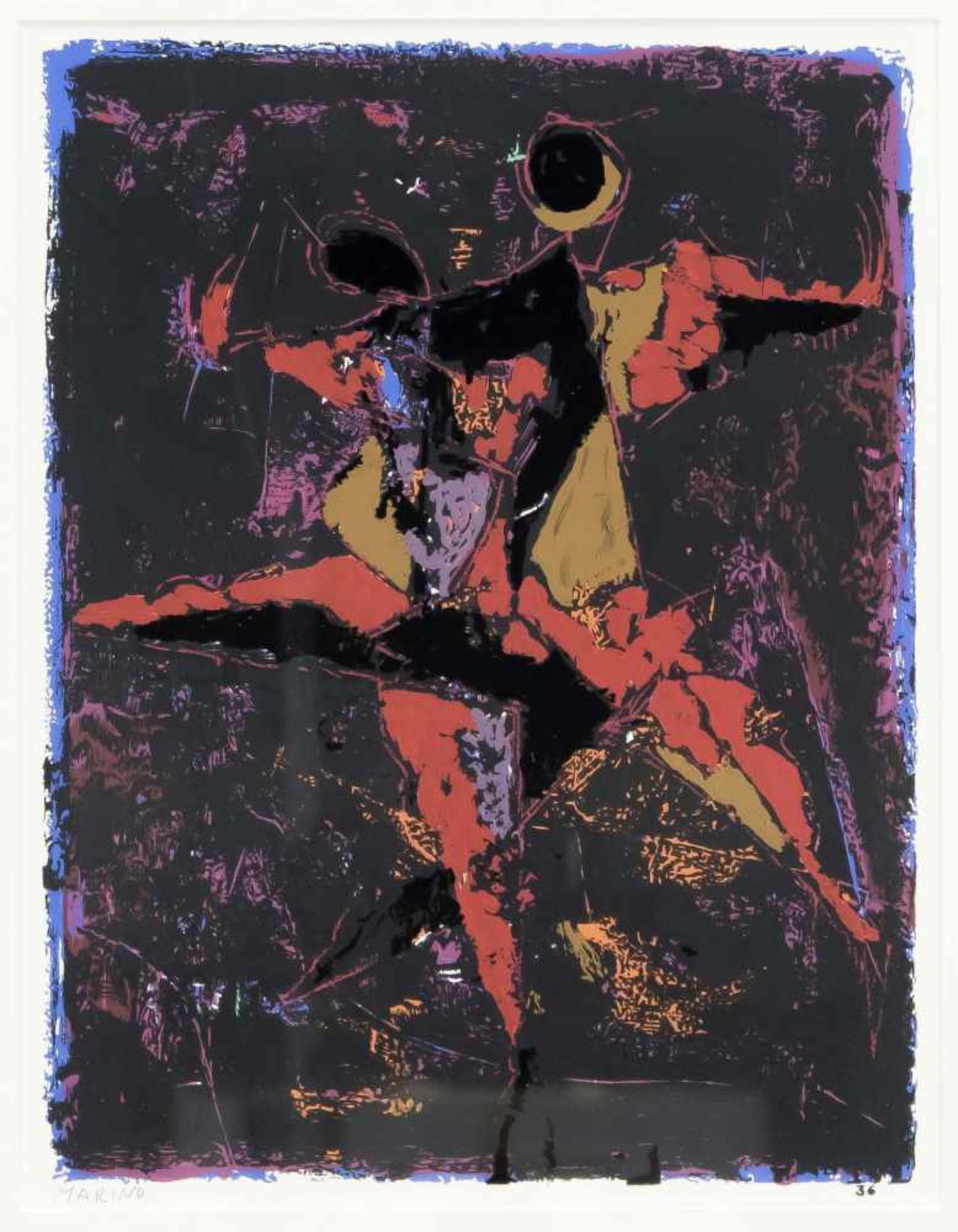 Marino Marini (1901-1980), "Tanzendes Paar", Farblithographie, u. li. im Druck sign., u.re. im Druck