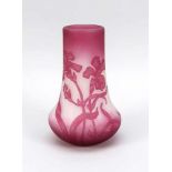 Vase, Frankreich, Anf. 20. Jh., Charles und Justin Vessière, Nancy, runder Stand,bauchiger Korpus,