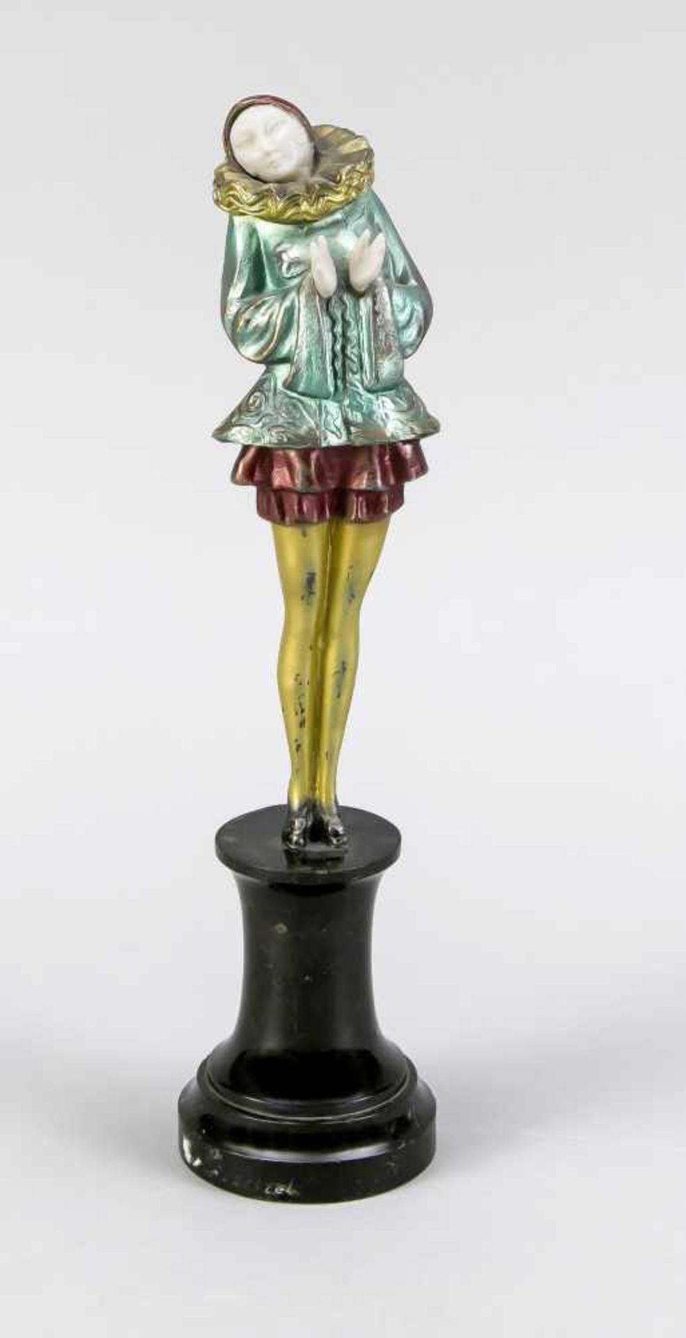Otto Poertzel (1876-1963), Chryselephantine-Figur des Art Déco um 1920, junge Tänzerin