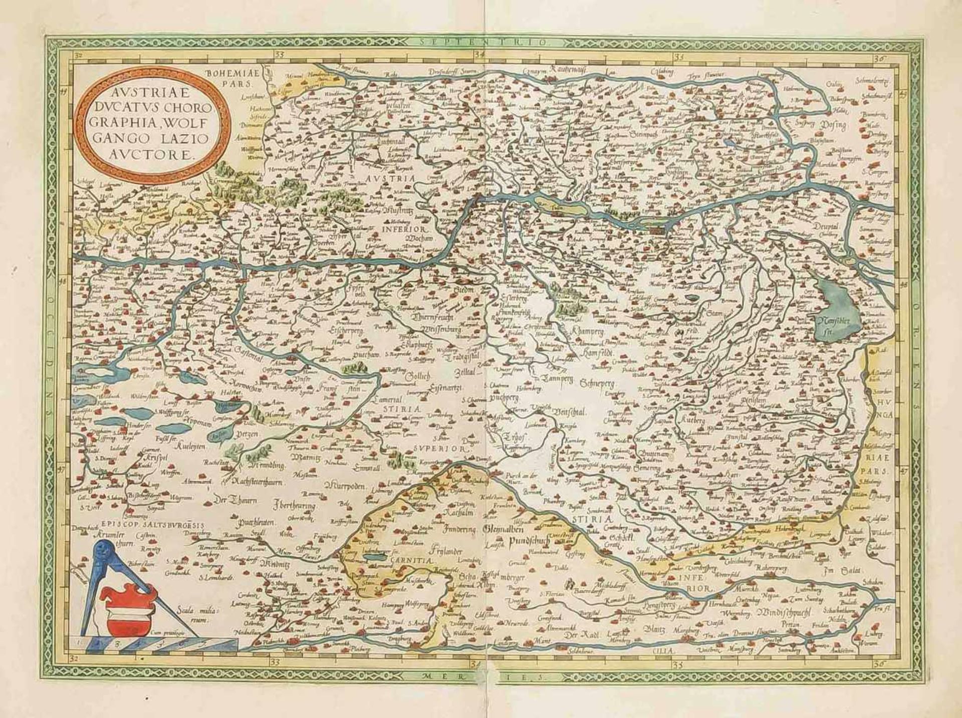 Ortelius, zwei historische Karten von Nordafrika und Österreich aus dem "Theatrum OrbisTerrarum" - Bild 2 aus 2