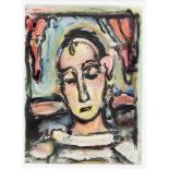 Georges Rouault (1871-1958), "Tête de jeune fille", Farblithographie, aus "Verve" 1939, imStein