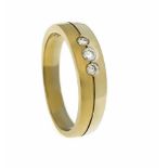 Brillant-Ring Christ GG/WG 585/000 mit 3 Brillanten, zus. 0,18 ct TW/VS, RG 58, 4,6 gBrilliant