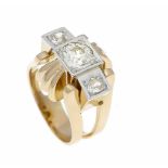 Altschliff-Diamant-Ring RG/WG 750/000 mit einem Altschliff-Diamanten 1,55 ct l.get.W/VSund 2