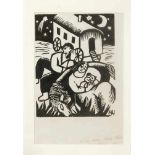 Konvolut von 4 Grafiken 1. H. 20. Jh., Otto Herbig (1889-1971), "Das Bad", Lithographie,handsign. u.