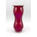 Große Vase, 2. H. 20. Jh., Murano, runder Stand, doppelt geschweifter Korpus, gewellterMündungsrand,