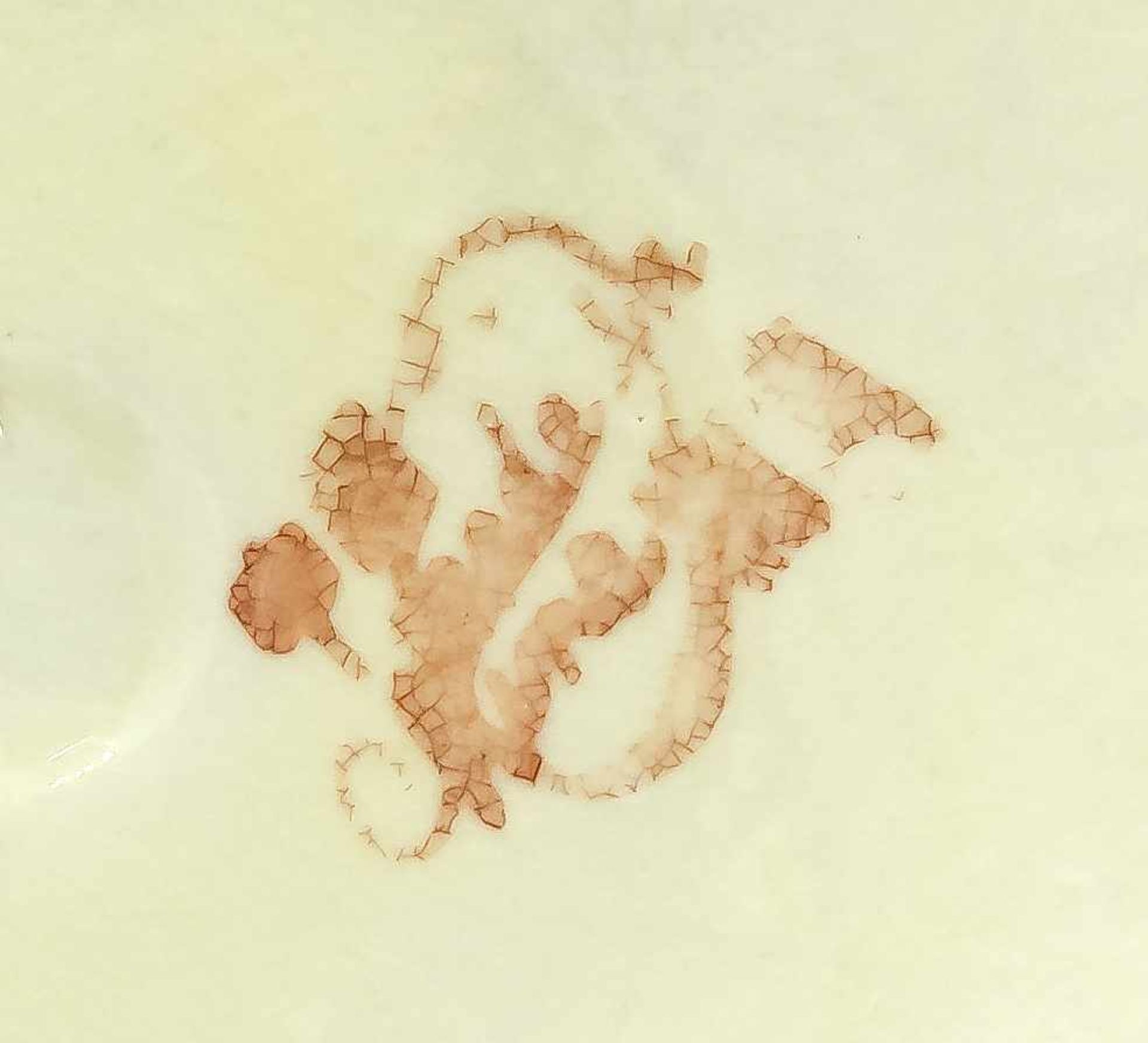 Phönix-Vase, China, Mitte 20. Jh., geschulterte Form mit gelapptem Lippenrand, Korpusunterteilt in 2 - Bild 2 aus 2