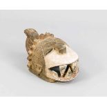Maske, Nigeria. Hartholz gefasst und stellenweise farbig staffiert, H. 40 cm- - -22.69 % buyer's
