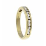Brillant-Ring GG 750/000 mit 11 Brillanten, zus. 0,22 ct TW-W/VS-SI, RG 54, 3,5 gBrillant ring GG