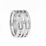 Brillant-Ring WG 750/000 mit 11 Brillanten, zus. 0,13 ct W/VS-SI, RG 54, 7,5 gBrilliant ring WG