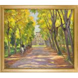 Hans Northmann (1883-1956), "Allee zum Schloss", Öl auf Leinwand, 1927, links untensigniert und