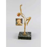 Josef Lorenzl (1892-1950) (attrib.), Wiener Art Déco Statuette um 1930, Ausdruckstänzerinmit