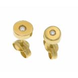 Brillant-Ohrstecker GG 750/000 mit 2 Brillanten, zus. 0,02 ct W/SI, D. 5 mm, 1,2 gBrillant stud