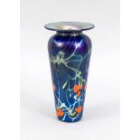 Vase, USA, um 1900, Tiffany & Co., New York, Favrile Glas, runder Stand, konischer Korpus,breiter,