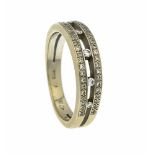 Brillant-Ring GG 750/000 mit Brillanten und Diamanten, zus. 0,28 ct punziert, W/SI-PI, RG55, 5,2