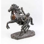 Guillaume Coustou (1677-1746), nach, Pferdebändiger (Cheval de Marly), Bronze,braun-schwarz