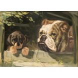 Aage Wang, d.i., Mark Osman Curtis (1879-1959), dänischer Tier- und Landschaftsmaler,Bulldogge und