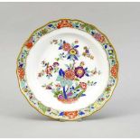 Teller, Meissen, Marke nach 1934, Deputat, Form Neuer Ausschnit, polychromeKakiemon-Dekor,