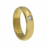 Brillant-Ring GG 585/000 mit einem Brillanten 0,10 ct W/VS, RG 49, 6,0 gBrillant ring GG 585/000