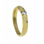 Brillant-Ring GG 750/000 mit 5 Brillanten, zus. 0,20 ct punziert, W/VS-SI, RG 54, 5,7 gBrillant Ring