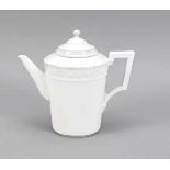 Kaffeekanne, KPM Berlin, Marke vor 1945, 1. W., Form Kurland, weiß, H. 22 cmCoffee pot, KPM