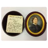 A CASED VICTORIAN MINIATURE OF CAROLINE