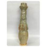 ORIENTAL STYLE GLAZED VASE, DECORATED WI