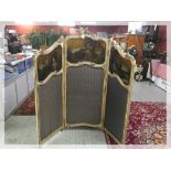 A THREE FOLD DRESSING SCREEN, SCROLL DEC