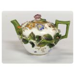 MINIATURE PORCELAIN TEAPOT WITH WHITE AN