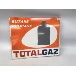 ENAMEL HANGING SIGN - TOTAL GAZ - 49 X