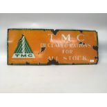 ENAMEL SIGN - TMC RATIONS FOR ALL STOCK