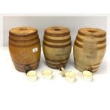 THREE DOULTON LAMBETH STONEWARE BARRELS