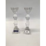 PAIR OF DESIGNER "LICHCRYSTAL" ART GLASS