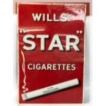 "WILLS STAR" ENAMEL SIGN (RESTORED) 92 X
