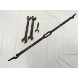 RAILWAY TOOLS - THREE SPANNERS, 25 CM, 5