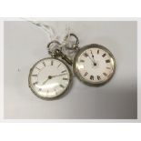 GENTS ENGRAVED SILVER POCKET WATCH FUSEE