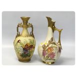 TWO VASES, BOTH OF CLASSICAL FORM, DECOR